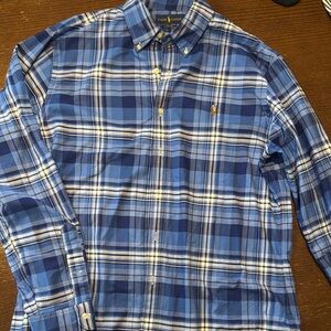 Ralph Lauren Blue Plaid Men's Shirt